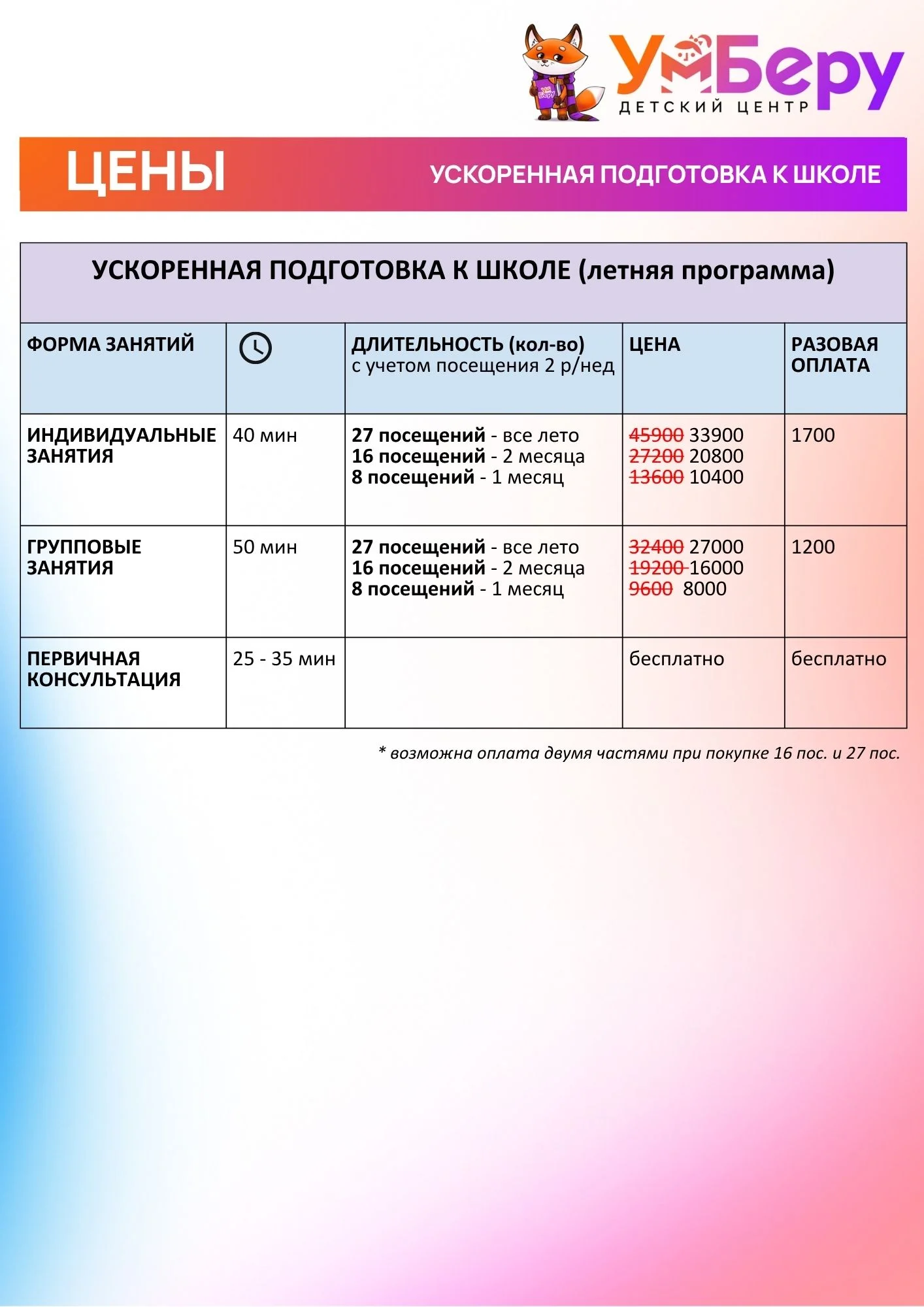 Цены на услуги в ТК Макс. Часть 1